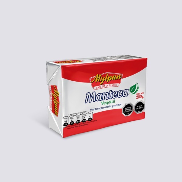 Manteca Vegetal Mylpan Caja 10 unidades de 200 gr